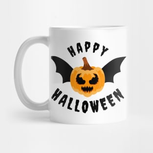 Giggles and Grins: Happy Halloween Flying Pumpkin Bat Mug